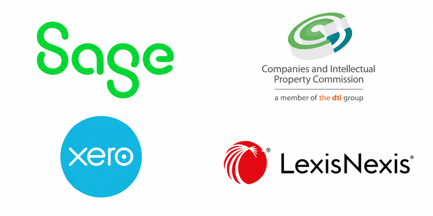 Official Brand Partners: Sage, Xero, CIPC, LexisNexis Framework Validation